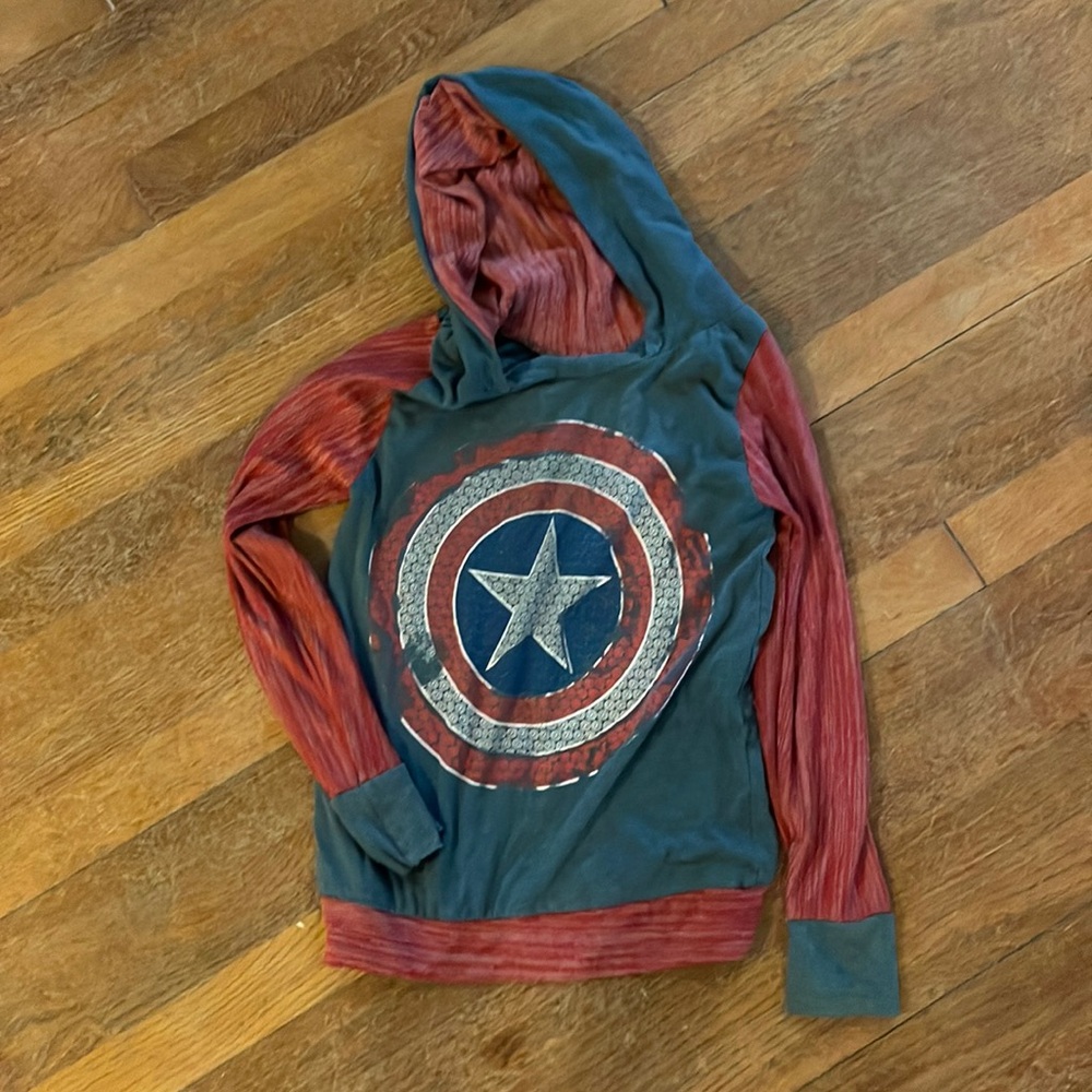 Upcycled Captain America Hoodie (handmade)